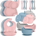 24 Pack Silicone Baby Feeding Set by Mummentos