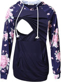 GINKANA Women's Nursing Hoodie Sweatshirt Long Sleeves Breastfeeding Maternity by GINKANA