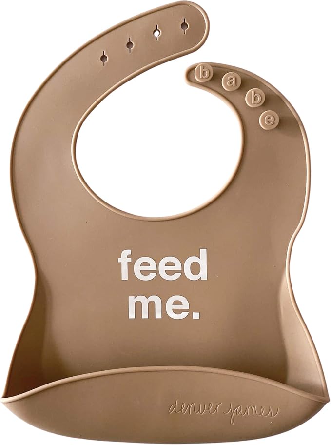 Denver James Silicone Feeding Bibs | Dishwasher Safe. Waterproof. Adjustable. by DenverJames