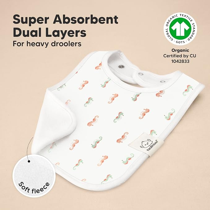KeaBabies 8-Pack Organic Baby Bibs - Image 4