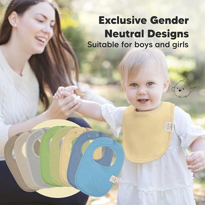 8-Pack Organic Baby Bibs for Boys, Girls - Image 6