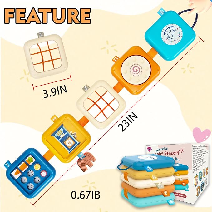 weirtoya Busy Board for 1 Year Old, Toddler Travel Toys for Toddler 1-3 - Image 6