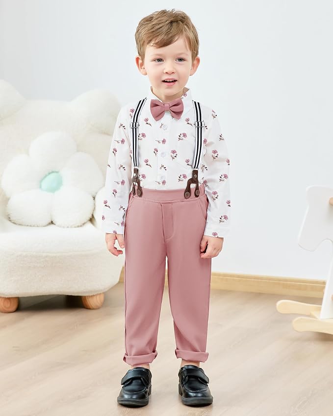 nilikastta Boy Suit Toddler Boy Outfit Boy Dress Shirt - Image 2