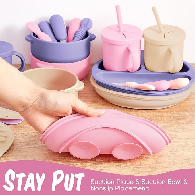 Yinder 24 Pack Silicone Baby Feeding Set Baby LED Weaning Supplies Includes - Image 5