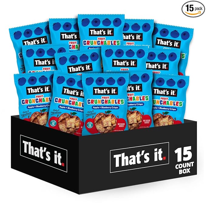 That's it. Fruit Crunchables – 100% Apple + Blueberry Crisps, 15 Pack healthy by Thatsit