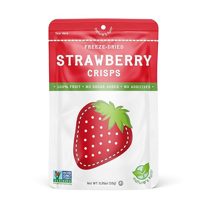 Nature’s Turn Freeze-Dried Strawberry Crisps – Healthy, Gluten-Free, Crispy & - Image 3