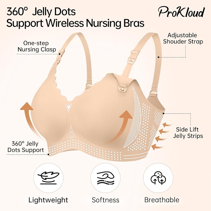 Nursing Bras for Breastfeeding Seamless Supportive Maternity Bras Women Comfort - Image 3