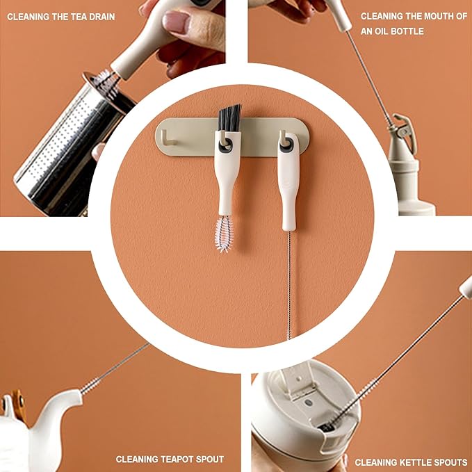 Cup Lid Cleaning Brush Set Multifunctional Bottle Cleaning Tools Portable Gap - Image 4