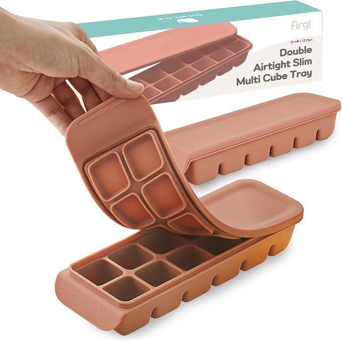 Silicone Freezer Trays with Lid, 0.7oz 12 Section by FIRGI-FirstGift