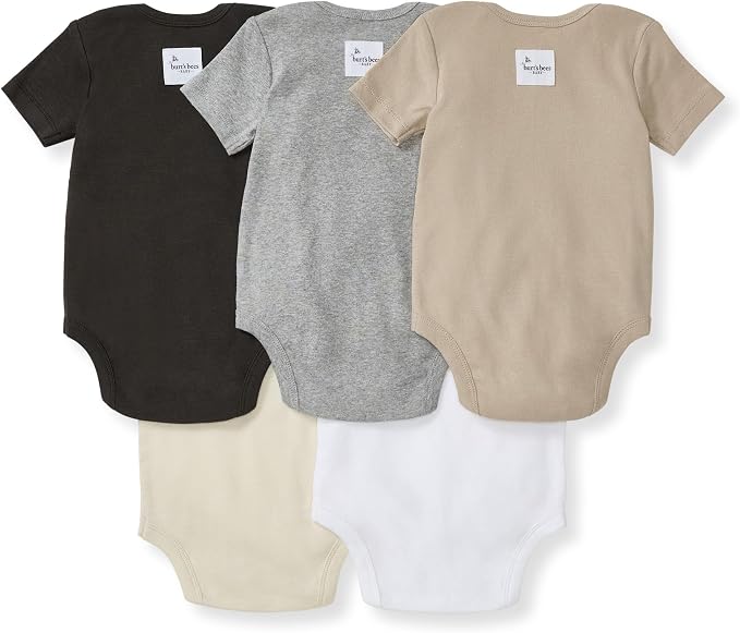 Burt's Bees Baby Organic Cotton Bodysuits – Baby Boy & Girl Short and Long - Image 2