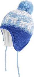 LANGZHEN Toddler Kids Infant Winter Hat, Earflap Knit Warm Cap Fleece Lined by LANGZHEN