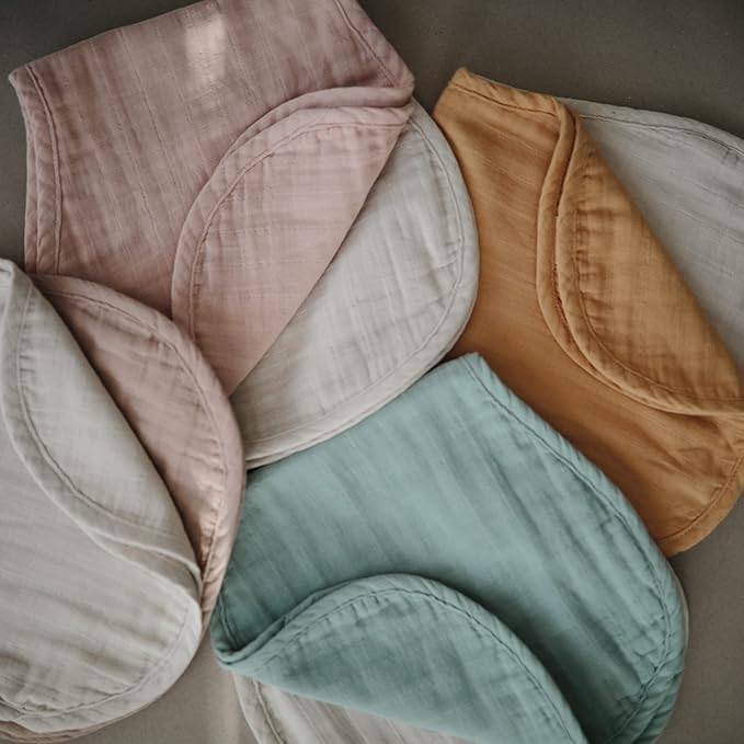 mushie Muslin Baby Burp Cloths | 100% Organic Cotton - Image 7