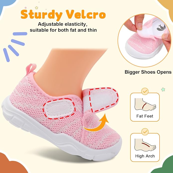 FEETCITY Baby Shoes Boys Girls First Walking Shoes Infant Sneakers Lightweight - Image 2
