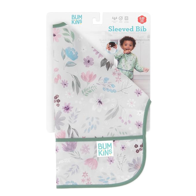 Bumkins Sleeved Bib for Girl or Boy, Baby and Toddler for 6-24 Mos, Essential - Image 6
