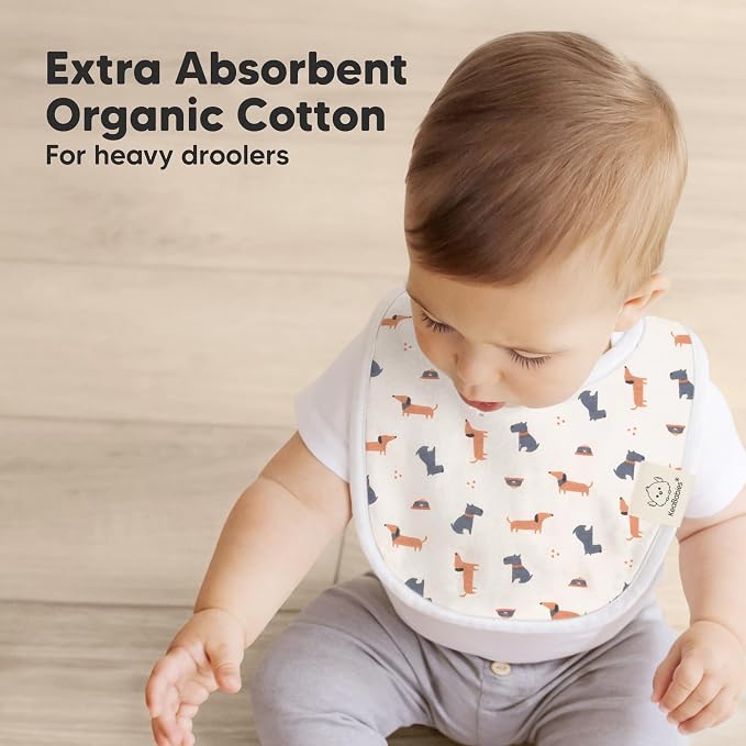 8-Pack Organic Baby Bibs for Boys, Girls - Image 5