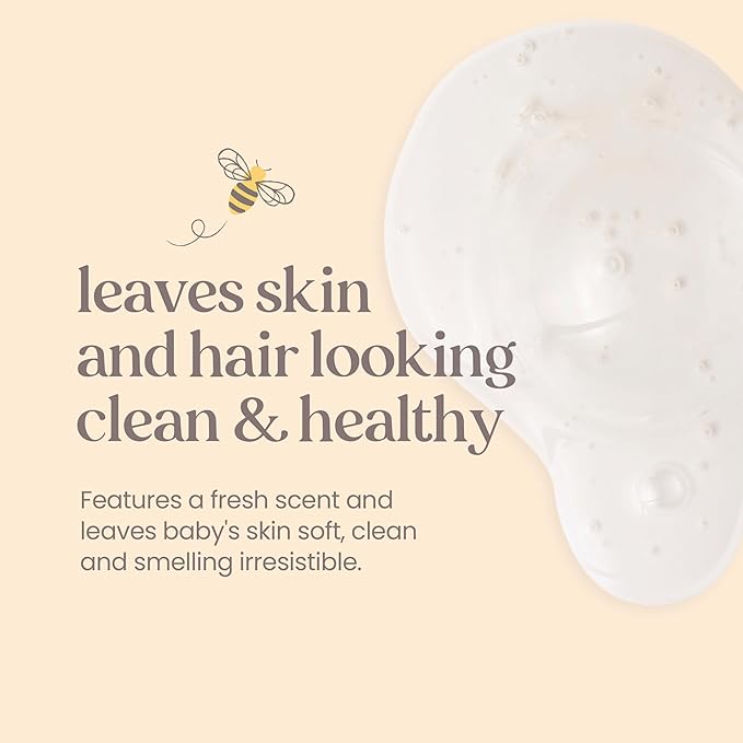 Burts Bees Baby Shampoo and Baby Wash Refill, Plant-Based Formula, - Image 2
