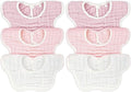 Muslin Baby Bibs for Drooling and Teething Newborn Drool Bibs for Baby Girl Boy by DOSMINE