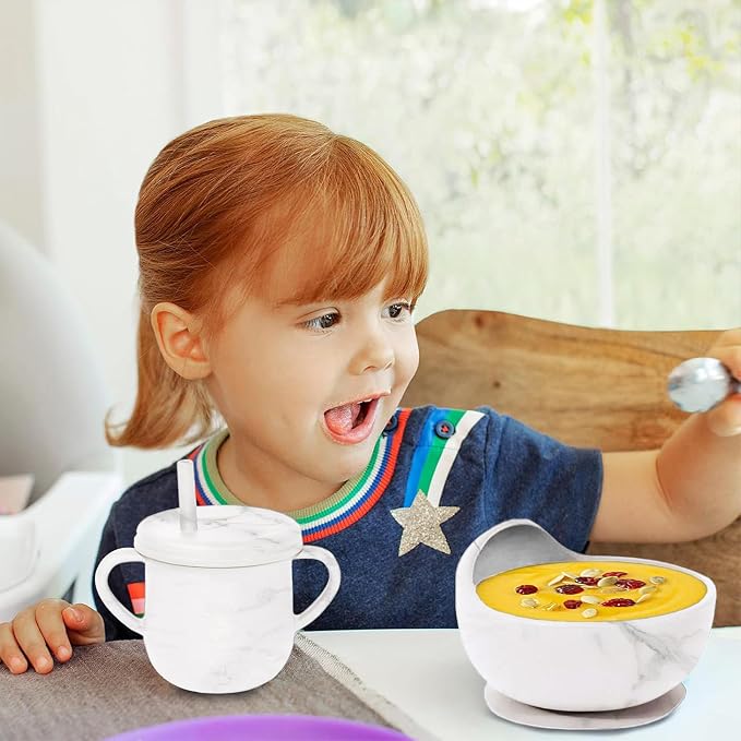 9pc BPA Free Silicone Baby Feeding Set - Image 7