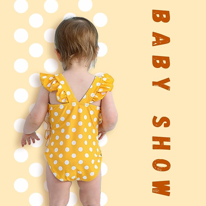 Newborn Baby Girl Ruffle Swimsuit Infant Toddler One Piece Floral Bikini Beach - Image 3