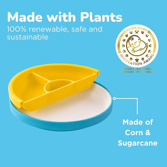 Omie® Easy Scoop Plates for Kids | Unique Design Helps Food Fall into the Spoon - Image 3