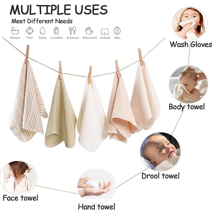 Organic Cotton Baby Washcloths - Image 5
