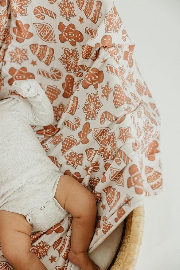 Copper Pearl Large Premium Knit Baby Swaddle Receiving Blanket Gingerbread - Image 4