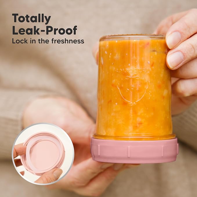 KeaBabies 4pk 8oz Glass Baby Food Containers - Image 3