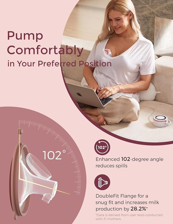 Momcozy Breast Pump V1 Pro Hospital-Grade, Hands-Free & Portable Wearable Pump - Image 5
