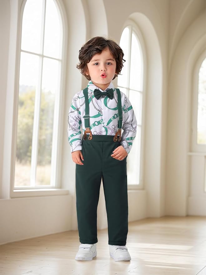 Boarnseorl Baby Boys Pants Sets, Toddler Gentleman Outfits, Infant Long Sleeve - Image 2