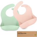 KeaBabies 2-Pack Silicone Baby Bibs by KeaBabies