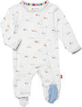 Magnetic Me Boys Modal Magnetic Baby Footie Pajamas | Silky Soft Modal Fabric | by magneticme