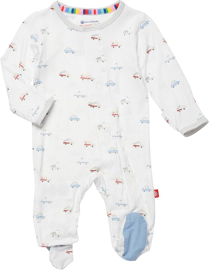 Magnetic Me Boys Modal Magnetic Baby Footie Pajamas | Silky Soft Modal Fabric | by magneticme