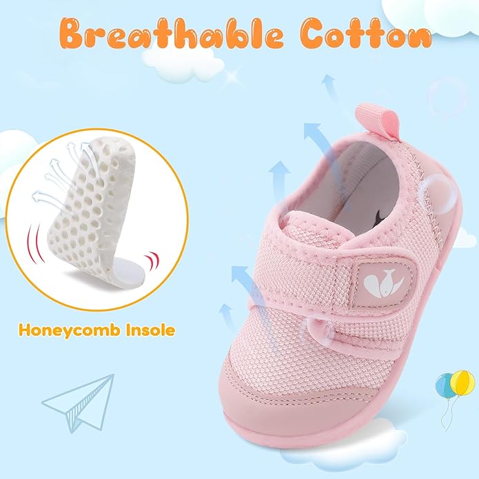 FEETCITY Baby First Walking Shoes Boys Girls Infant Sneakers Crib Shoes - Image 4
