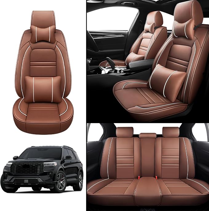 Car Seat Covers for Ford Explorer 2011-2025 | 5-Seats Seat Covers, Waterproof - Image 2