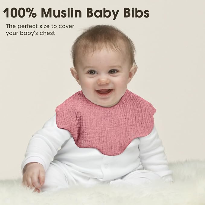Baby Bibs Muslin Drool Teething Drooling Bibs - Image 5