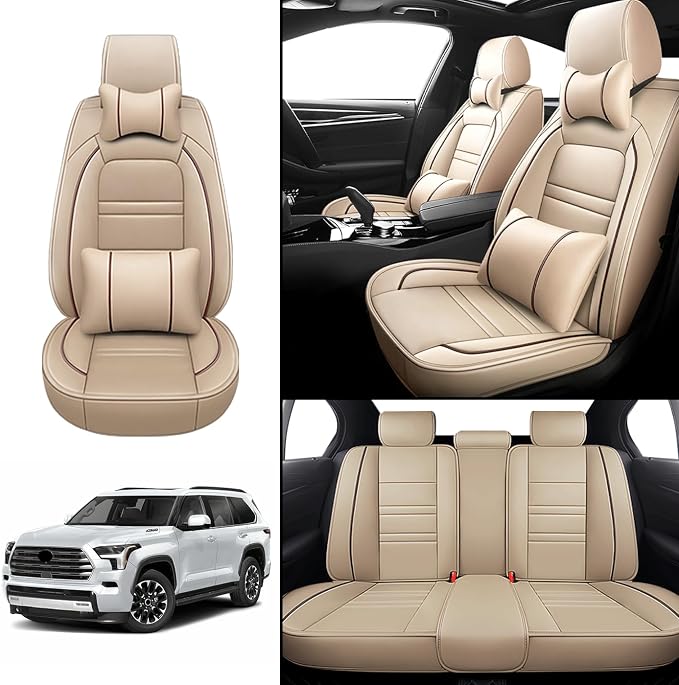 Car Seat Covers for Toyota Sequoia 2008-2025 | 5-Seats Seat Covers, Waterproof - Image 2