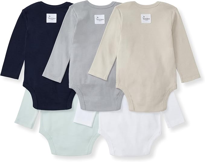 Burt's Bees Baby Organic Cotton Bodysuits – Baby Boy & Girl Short and Long - Image 2