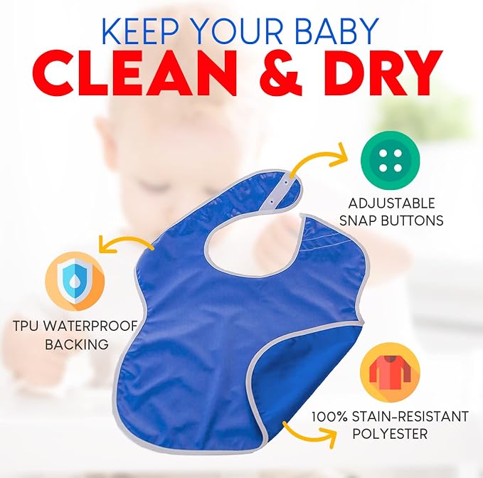 Large Waterproof Bibs Pastel Collection - Image 2