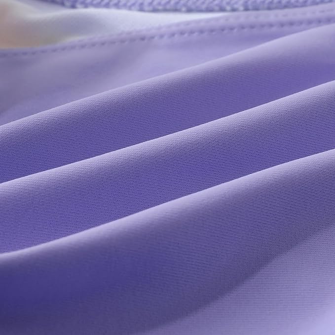 YOUNGER TREE Toddler Girls Two Pieces Swimsuit Color Block Stripe Swimwear - Image 6
