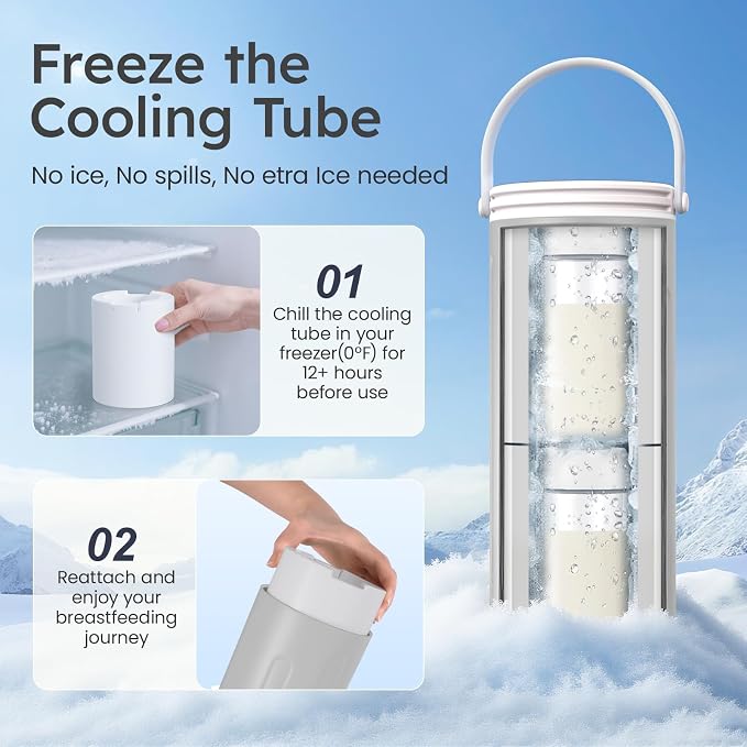 Portable Breast Milk Cooler for Travel, 22oz Large Capacity Breastmilk Chiller - Image 6