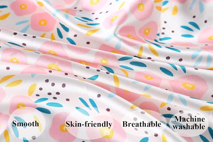 Satin Nursing Pillow Cover Set 2 Pack Ultra Soft Silk Compatible - Image 2