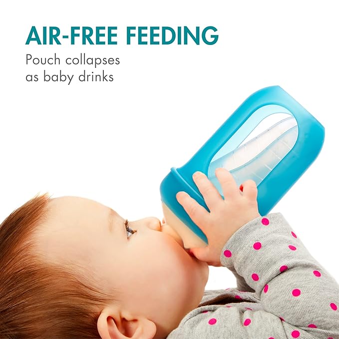 Boon Nursh Reusable Silicone Pouch Baby Bottles - Image 2