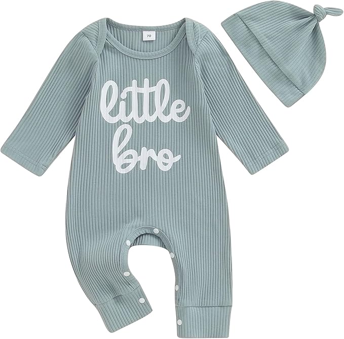 Fernvia Newborn Baby Boy Clothes Letters Print Bodysuit 3 6 9 12 18 Months Long by Fernvia
