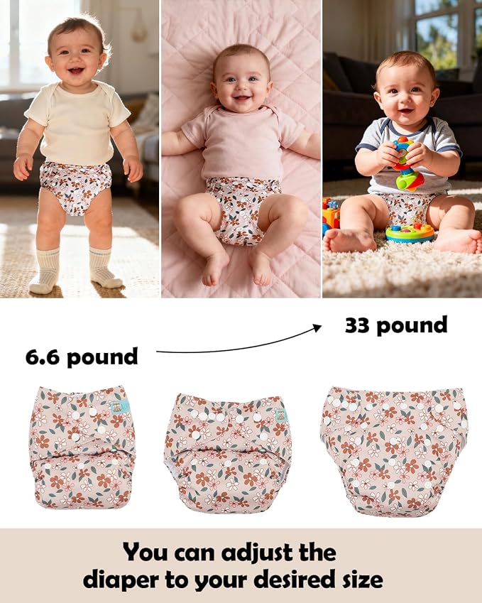 ALVABABY Baby Cloth Diapers 6 Pack - Image 6
