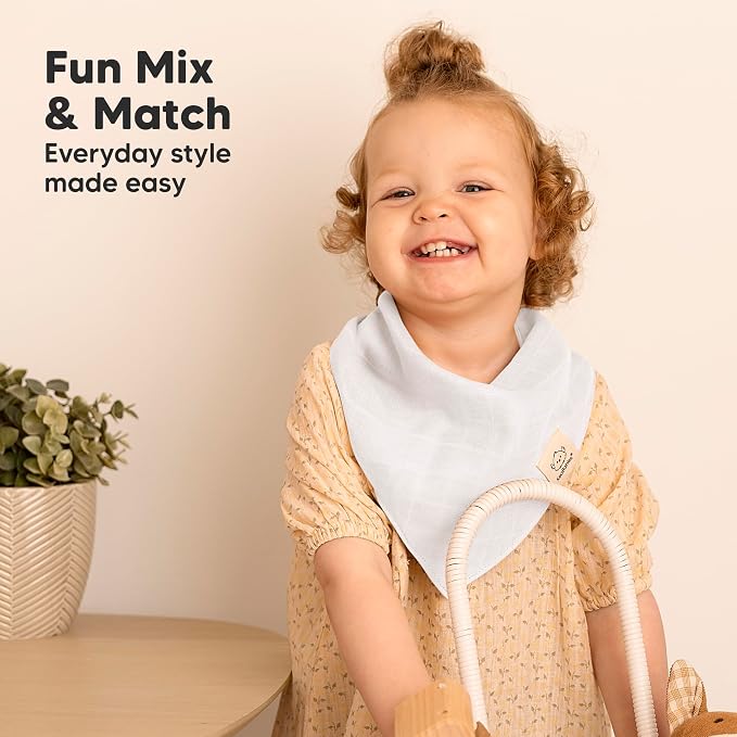 KeaBabies 8-Pack Muslin Baby Bibs - Image 8