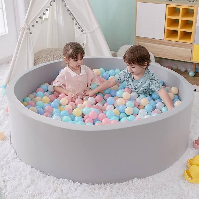 Foam Ball Pit, 47.2"x 13.8" Large Ball Pits by SHJADE