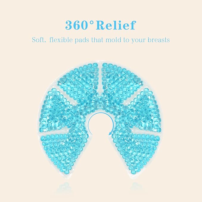 Hot/Cold Breast Gel Bead Ice Packs Breast Cooling/Heat Pads Relief - Image 9
