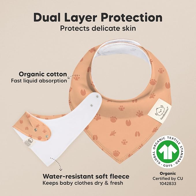 8-Pack Organic Baby Bandana Bibs - Image 2