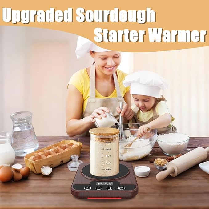 Sourdough Starter Warmer Mat, 12H Timer Warming Heating Pad, Precise 1°F - Image 8