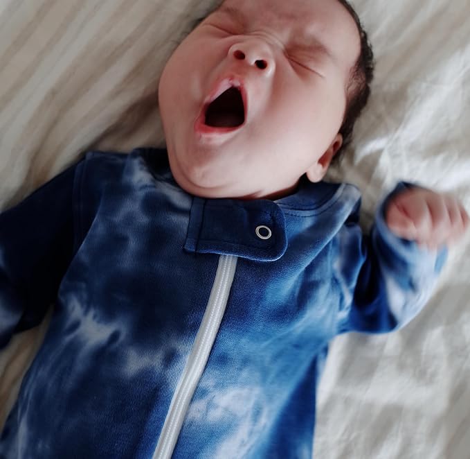 Owlivia Organic Cotton Baby Boy Girl Zip up Sleep 'N Play Pjs, Long Sleeve - Image 3